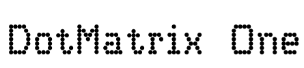 DotMatrix One Font Image