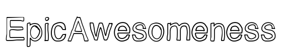 EpicAwesomeness Font Image