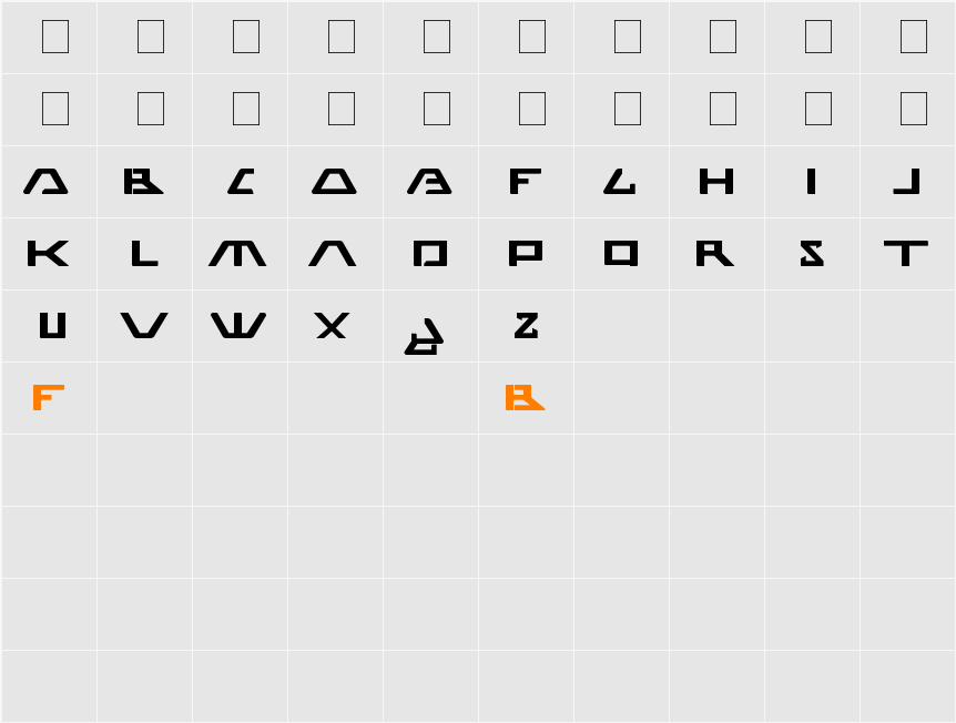 Walkman Character Map
