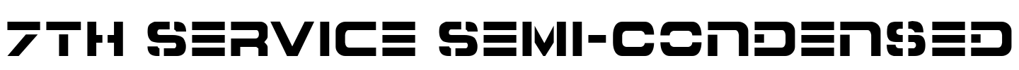 7th Service Semi-Condensed Font Image