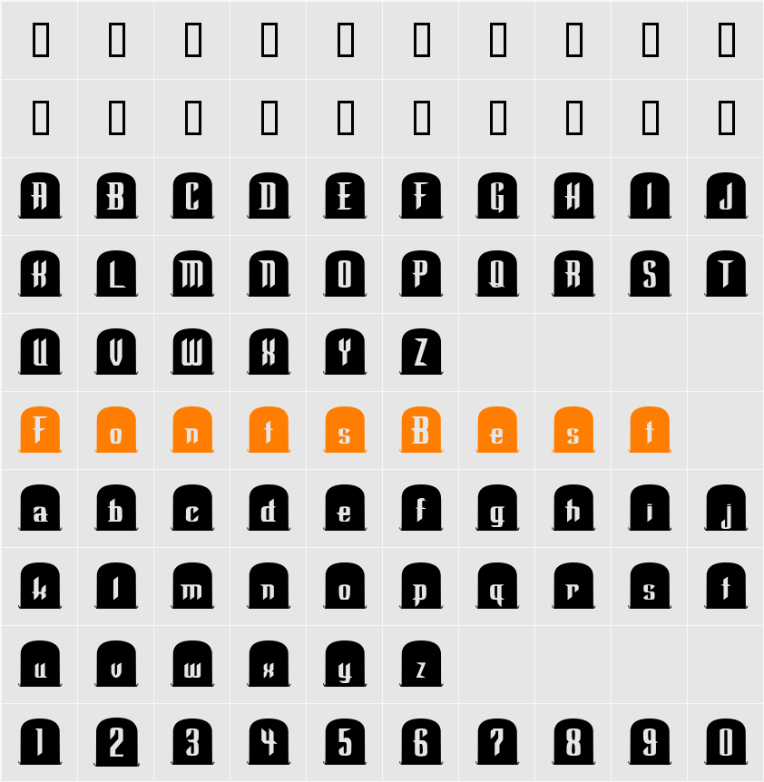 R.I.P.Extended Character Map