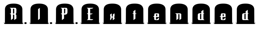 R.I.P.Extended Font Image