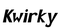 Kwirky Font Image