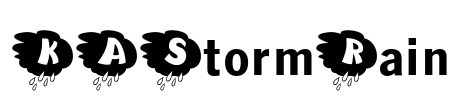 KAStormRain Font Image