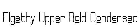 Elgethy Upper Bold Condensed