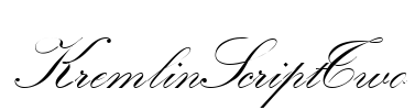 KremlinScriptTwo Font Image