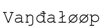 Vandaloop Font Image