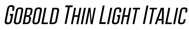 Gobold Thin Light Italic