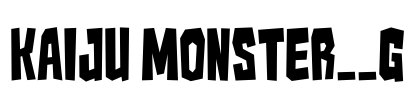Kaiju Monster__G Font Image