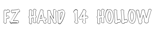FZ HAND 14 HOLLOW Font Image