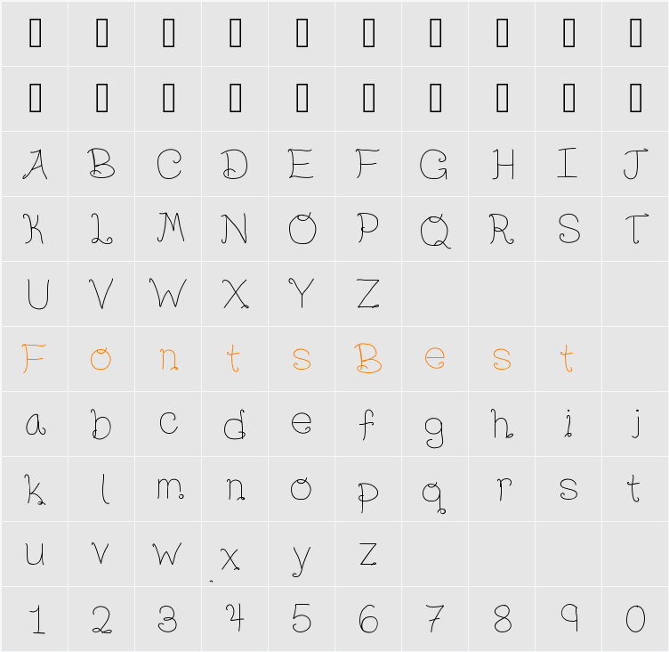 Radium Character Map