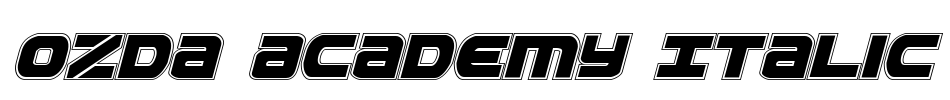 Ozda Academy Italic Font Image
