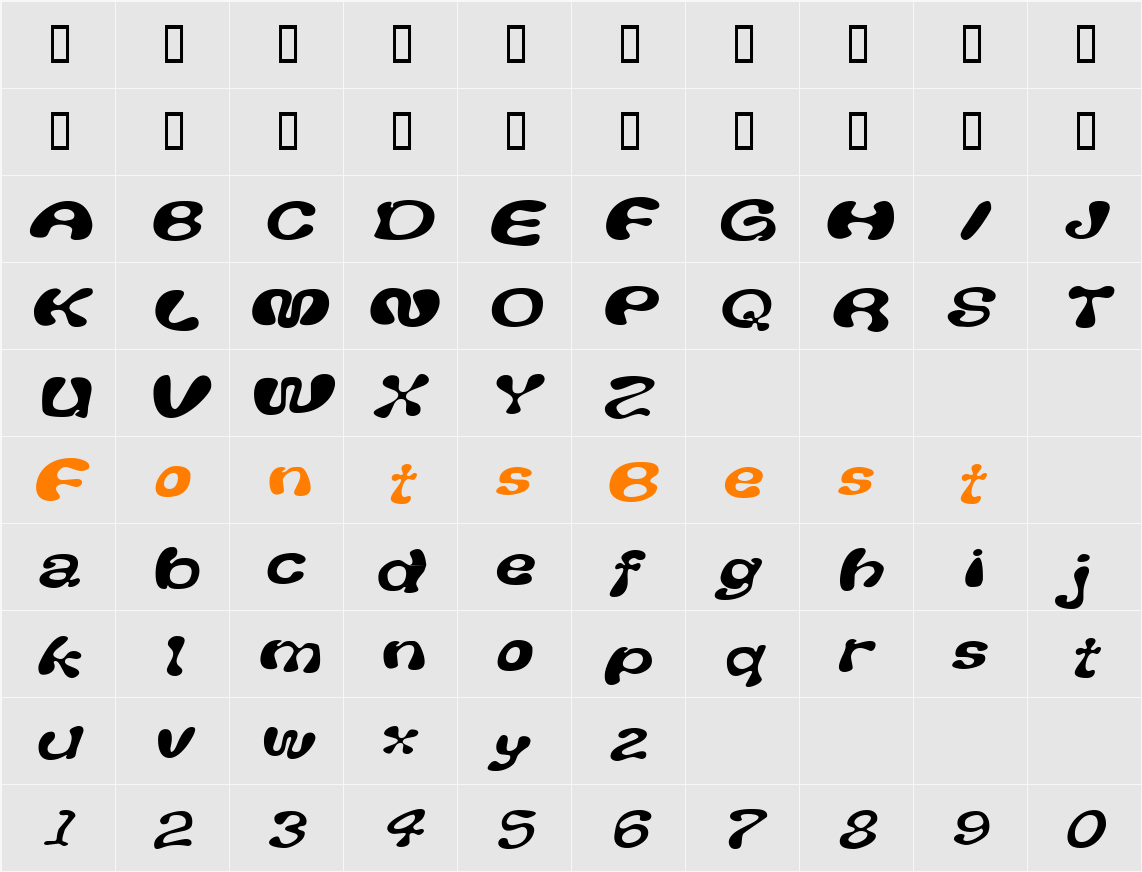 FlufExtended Character Map
