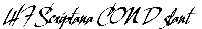 LHF Scriptana COND slant Font Image