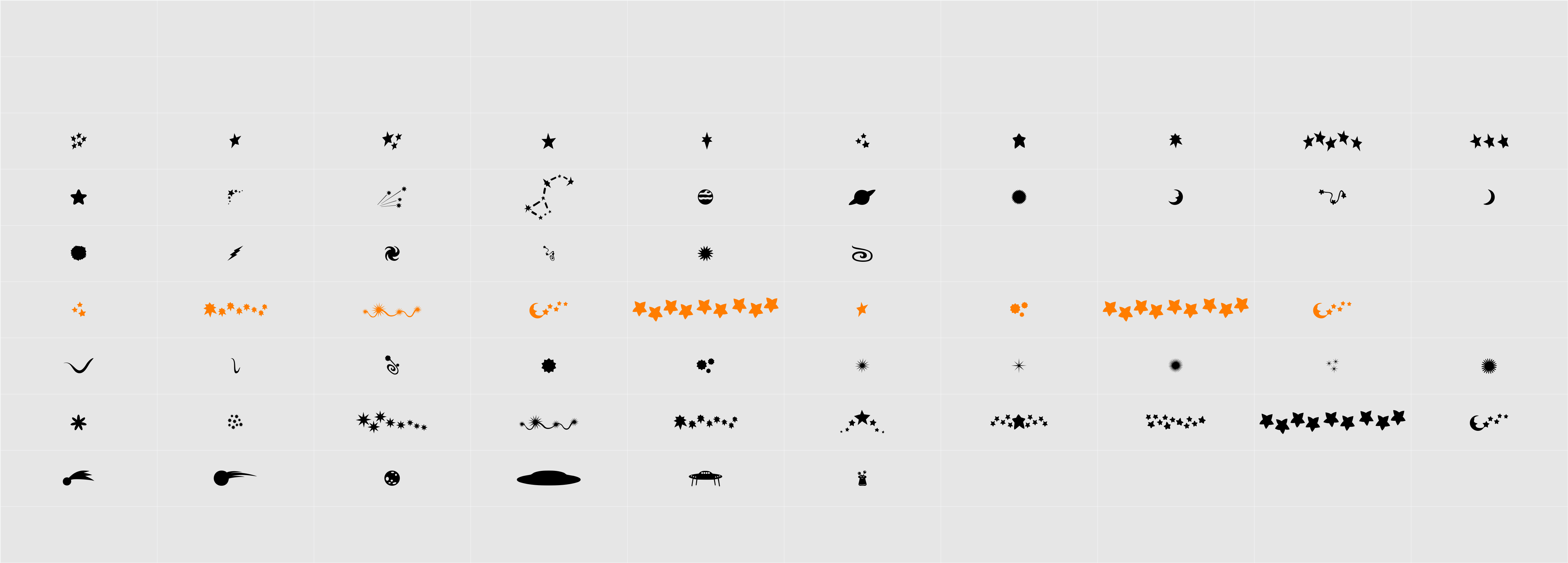SC Solarity Character Map