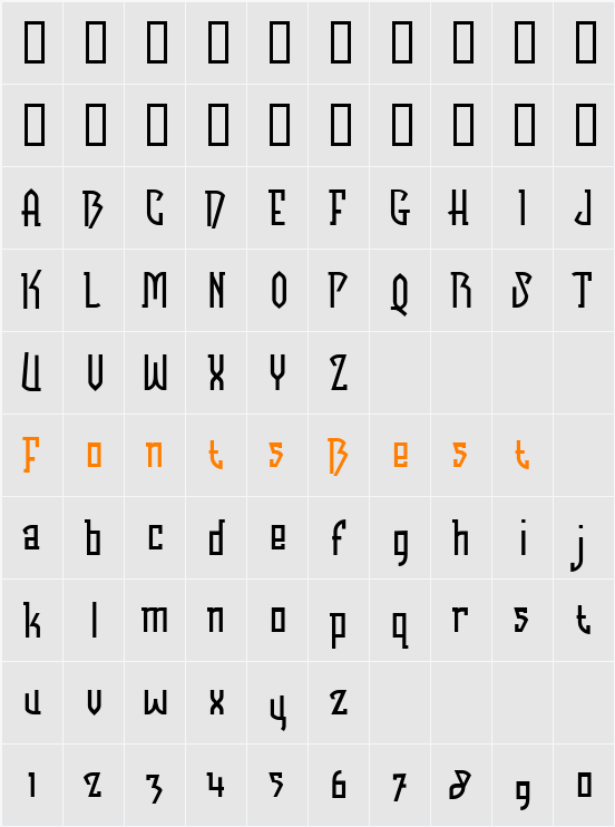 FuturexBob Character Map
