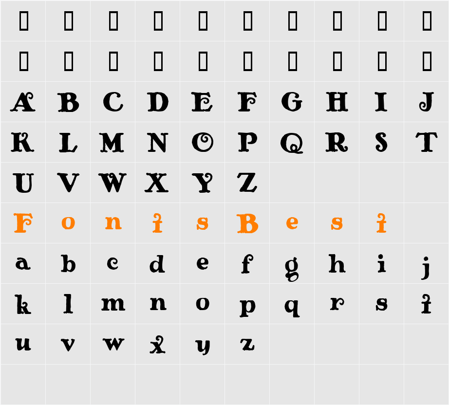Plakat Demo Character Map