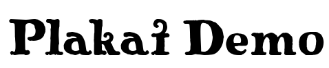Plakat Demo Font Image