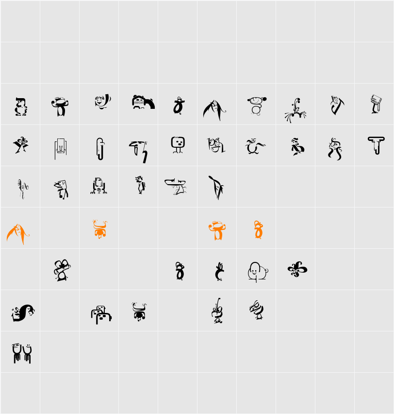Typos Character Map