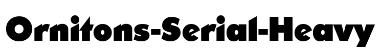 Ornitons-Serial-Heavy Font Image