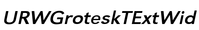 URWGroteskTExtWid Font Image