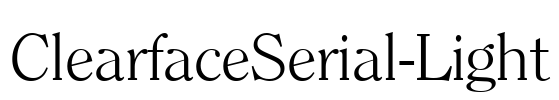 ClearfaceSerial-Light Font Image