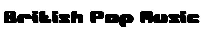 British Pop Music Font Image