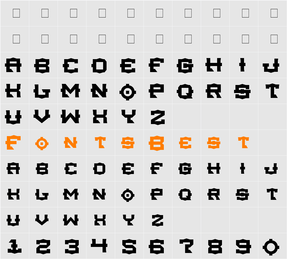 Tsa Script Character Map