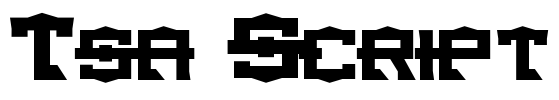 Tsa Script Font Image