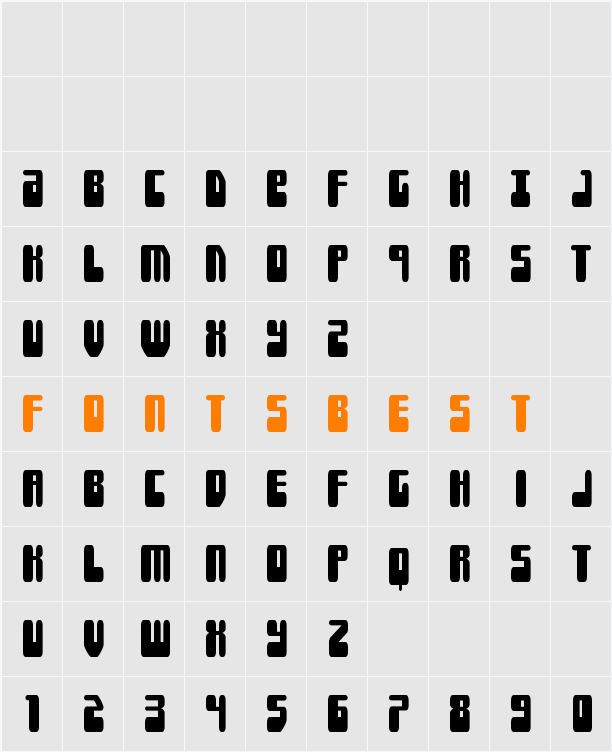 Force Majeure Condensed Character Map