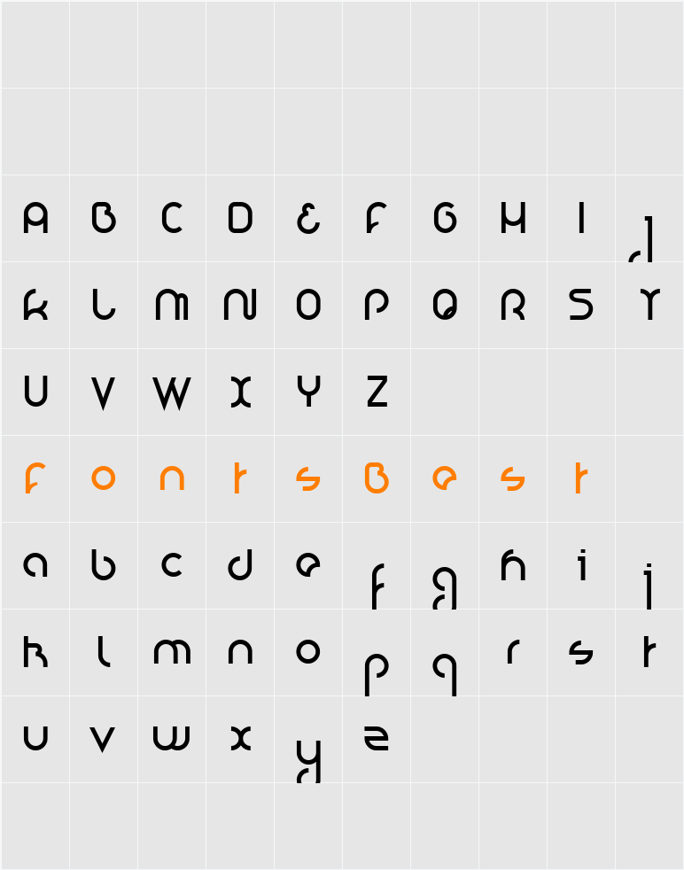 Nioubes bold Character Map