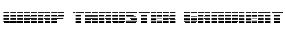 Warp Thruster Gradient Font Image