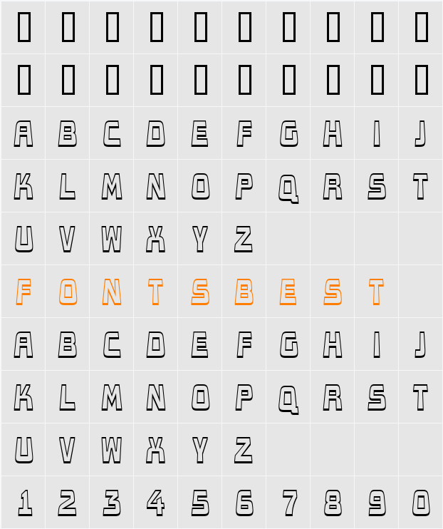 a_ConceptoTitulLdBkSh Character Map