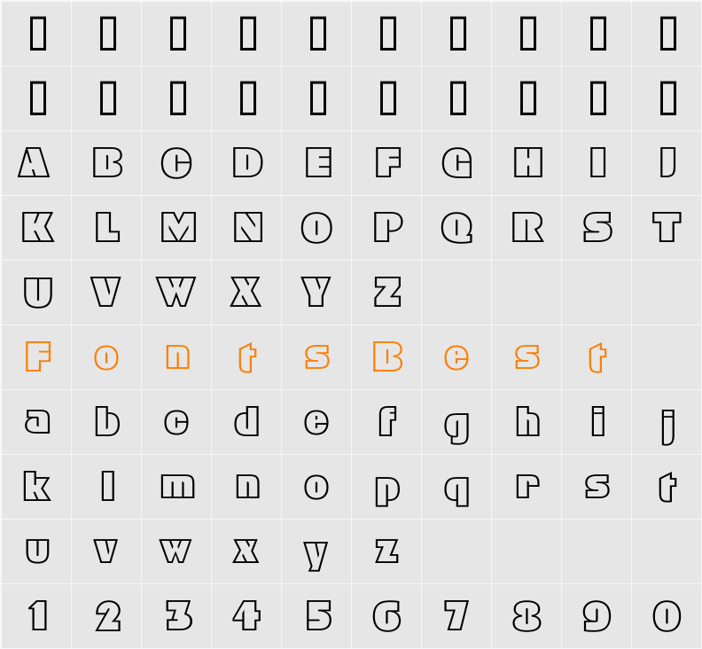 GeoC Character Map