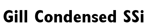 Gill Condensed SSi Font Image