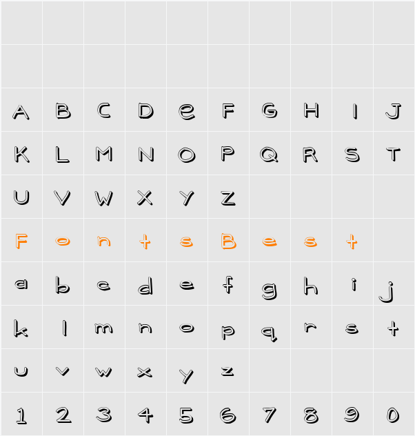 MadisonShadowed Character Map