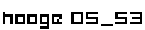hooge 05_53 Font Image