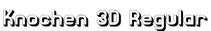 Knochen 3D Regular Font Image