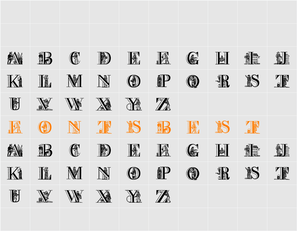 Picture Alphabet Character Map