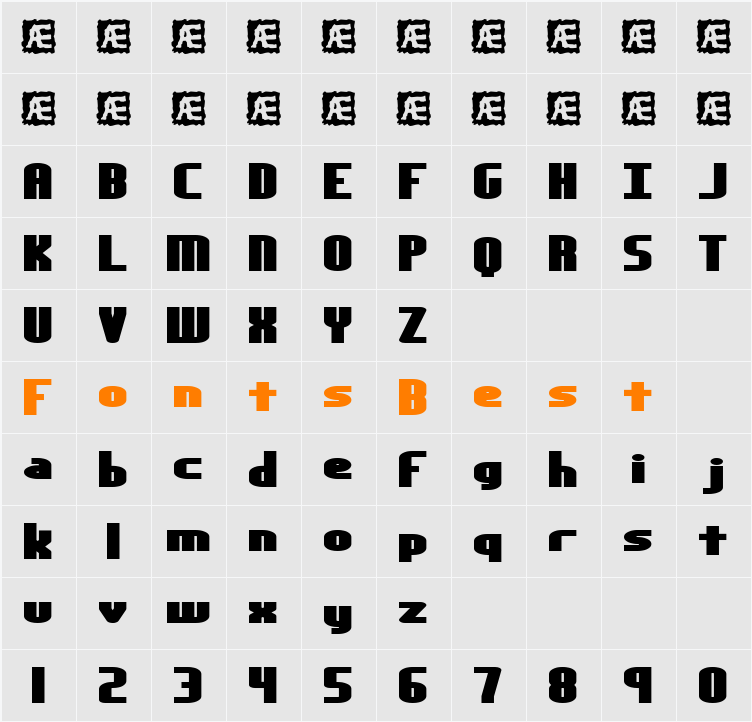 Yesterday BRK Character Map
