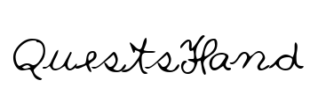 QuestsHand Font Image