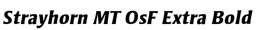 Strayhorn MT OsF Extra Bold Font Image