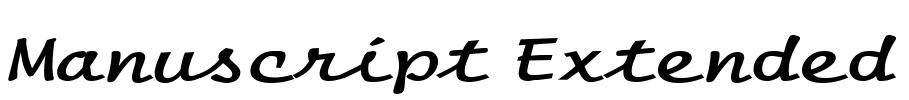 Manuscript Extended Font Image