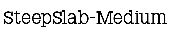 SteepSlab-Medium Font Image