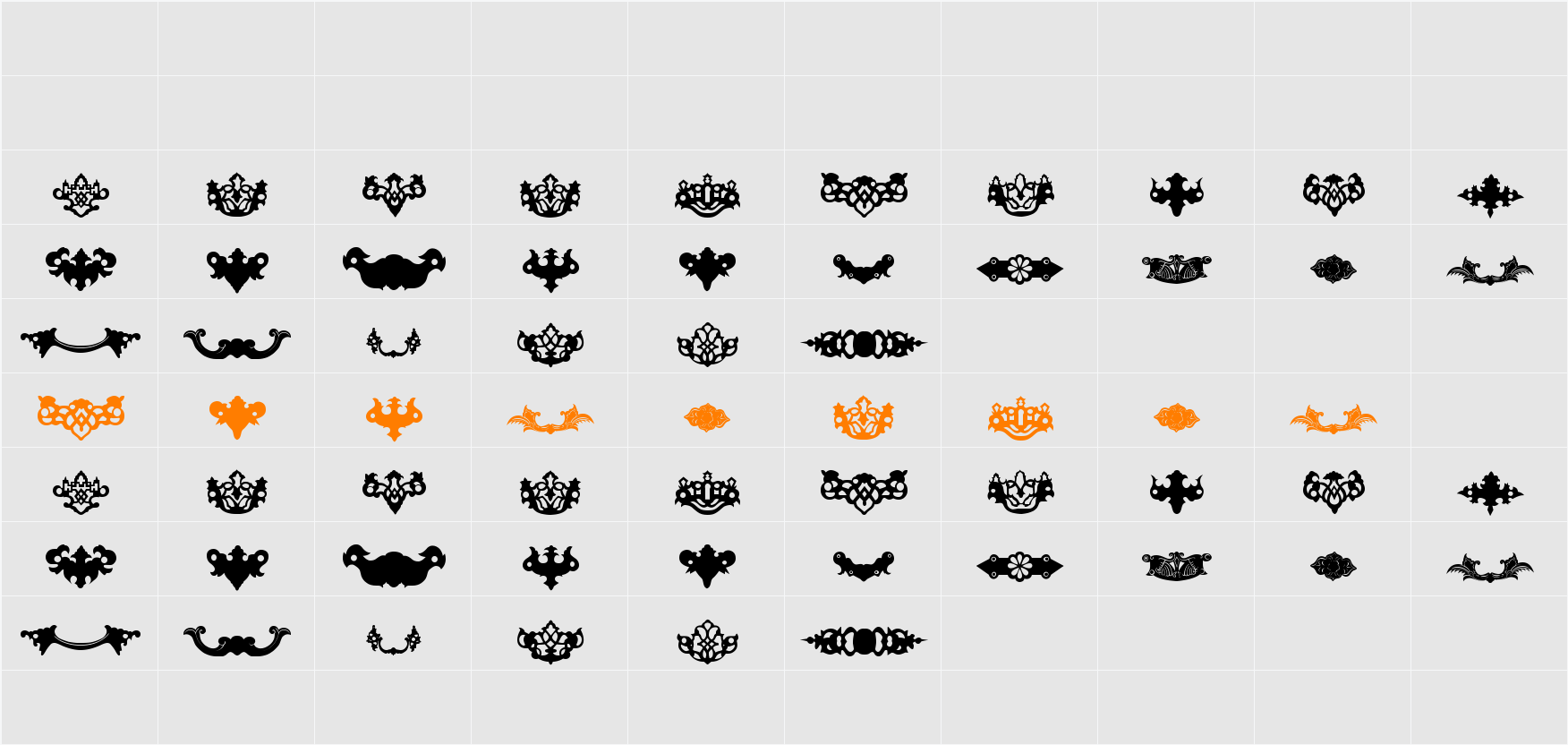 Djoewana Character Map