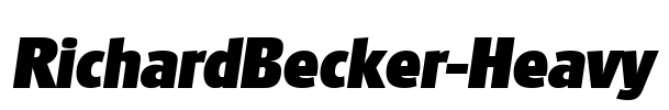 RichardBecker-Heavy Font Image