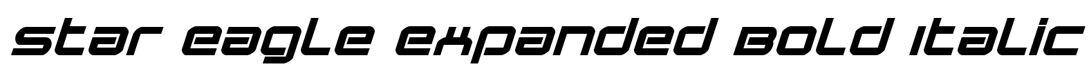 Star Eagle Expanded Bold Italic Font Image