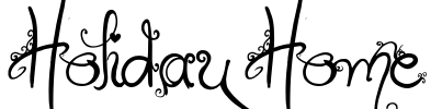 Holiday Home Font Image