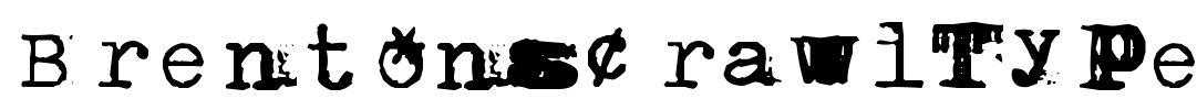 BrentonscrawlType Font Image