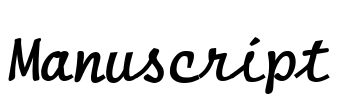 Manuscript Font Image